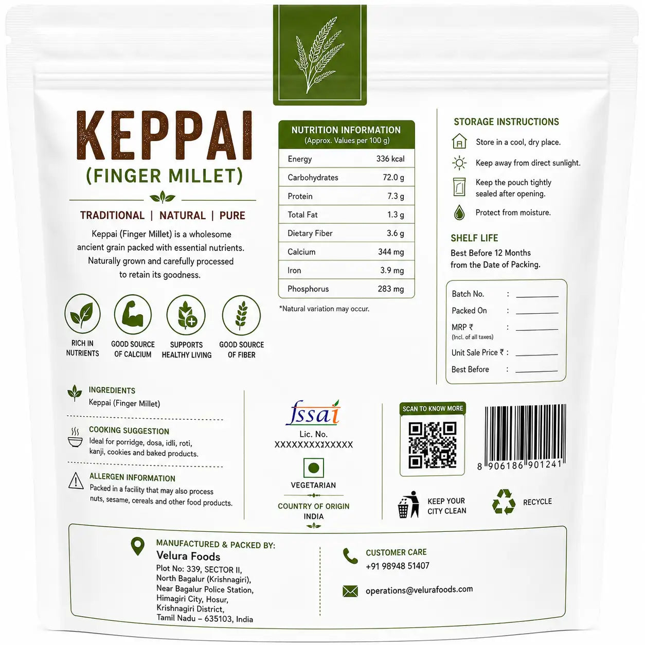Keppai (Finger Millet / Ragi)